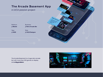 Arcade Basement App - Case Study case study mobile app product design ui ux