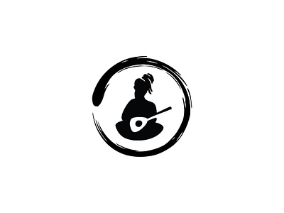 Fuji Spirit branding brush clean logo clever logo divine graphic design icon logo design logo mark man meditation minimal logo music silhouette spiritual symbol zen