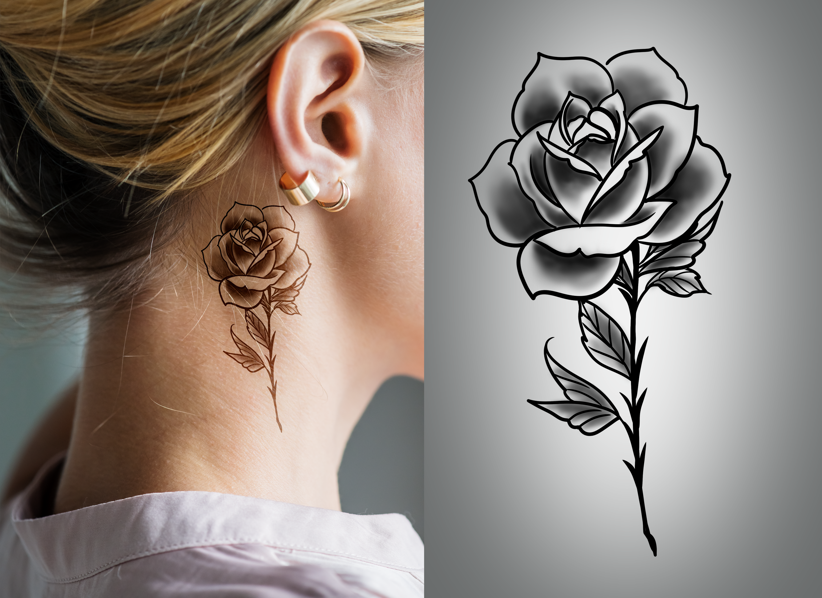minimalist tattoo flower herb and leaves foliage line art vector  illustration Stock Vector Image  Art  Alamy