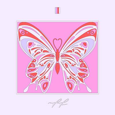 Butterfly (Detail) art butterfly color combination color inspiration color palette colorful comission illustration insect insect art insect illustration metamorphosis pink and red symbolism vector art vector graphic vectorart vectors wings