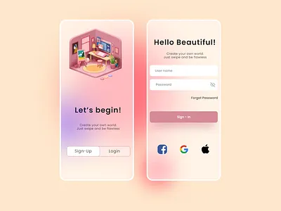 Login page UI branding flat graphic design illustration logo minimal ui