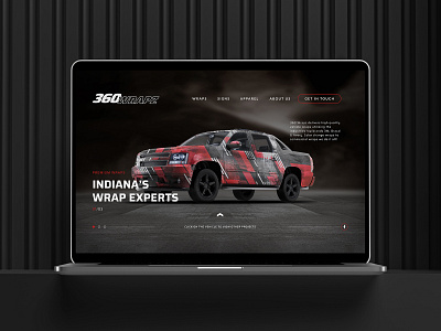 360 Wrapz - Hero Concept 360 auto hero homepage indiana ui ux vehicle website website design wraps wrapz