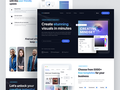 Web Builder Landing Page - VIUMAKER ✨ branding builder website convert creator design templates design tools editing minimalist saas saas landing page saas website template template builder template website tools ui ux web builder web design website