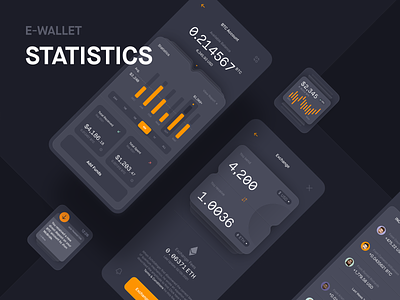 DASH Cryptowallet: Exchange & Statistics - Part 3/6 analytics animation app blockchain crypto cryptocurrency design dtail fiat finance fintech interface payment savings schedule smartwatch strategy system wallet