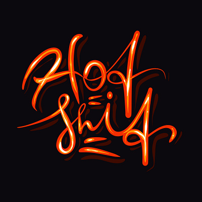 Hot Shit alphabet branding burn calligraphy design font graffiti graphic design hot illustration lettering logo procreate shit sketch typography