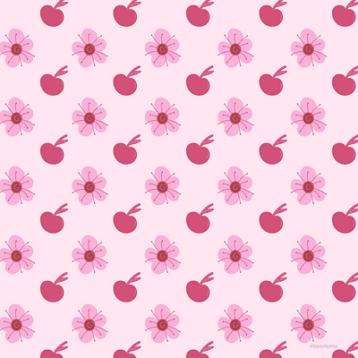 Cherry Blossom Pattern Design background wallpaper flat illustration graphic design illustration pattern design pattern designer patterns seamless pattern surface pattern vector wallpaper