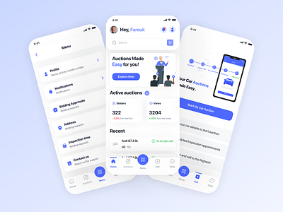 Cars Auctions Mobile Application auction auctions branding cars carsauction design designthinking figma illustration mobileapplication ui user userinterface ux