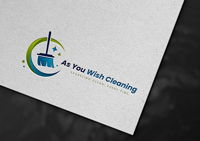 Logo - As You Wish Cleaning branding design graphic design illustration logo typography vector