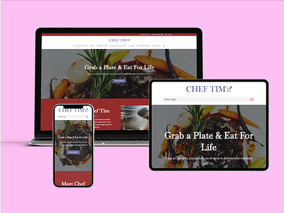 Website - Chef Tim (WordPress) branding design graphic design illustration typography vector