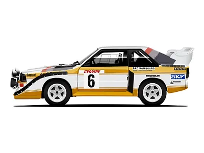 Audi Sport Quattro S1 E2 audi car carvector graphic design illustration racing rally vector