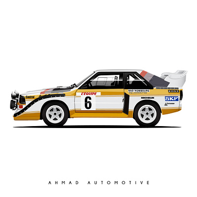 Audi Sport Quattro S1 E2 audi car carvector graphic design illustration racing rally vector