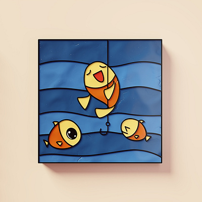 Day 01 - Fish (Peixe) 3d 3d art 3d illustration cute fish illustration kawaii vector