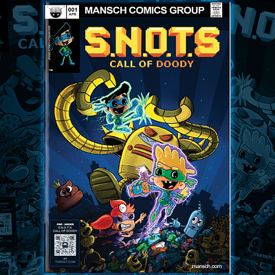 The S.N.O.T.S. Call of Doody books branding cartoon childrens comic editorial graphic novel illustration kids sci fi science fiction video games