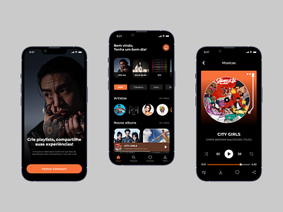 Music player aplicativo app design music ui ux