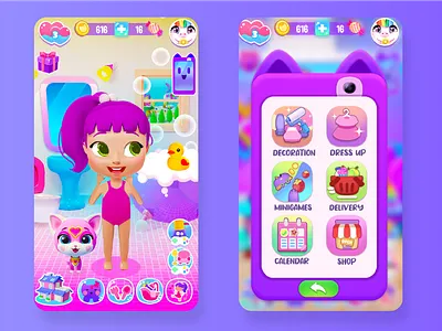 Violet and my little pet - UI/UX (2021) design graphic design illustration ui ux