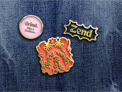 Grind Like a Goddess brandassets branding coffee ecommerce goddess pins zend