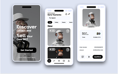 NFT app app branding design graphic design logo ui ux vector