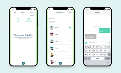 PokéChat - Pokémon GO Feature Concept app design ui ux