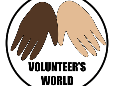 Volunteers art branding concept cover design great help illustration logo partnership poster print social society support volunteer work world