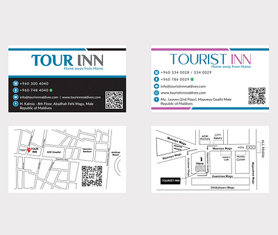 Business Card Design For TOUR INN business card graphic design