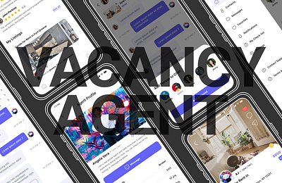 VACANCY - AGENT app branding color design interface logo product design typography ui visualdesign