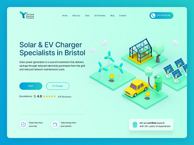TGEC - Solar and EV Charging webpage design adobe adobe xd animation branding design figma graphic design illustration photoshop ui web design