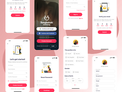 Matrimony Login and Sign up Screen by Din Islam on Dribbble
