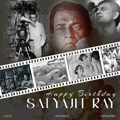 Satyajit Ray Birth Day Social Media Post banner movie post poster social media social media post