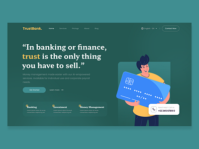 Finance & Banking Website banking banking website design finance website financial fintech website homepage interface investment landing page ui ui design webdesign website website design