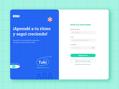 Nerdas - Sign up branding creative design dailyui graphic design graphicdesign ui uidesign uxdesign uxui webdesign website