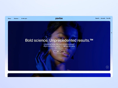 Pavise Brand & Website Launch animation design ecommerce ui ux web website