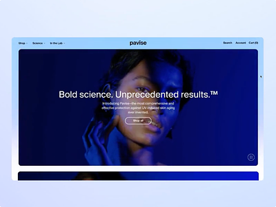 Pavise Brand & Website Launch animation design ecommerce ui ux web website