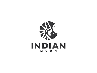 Indian Moon Available in Logoground brand branding design graphic design illustration indian logo moon motion graphics ui ux vector