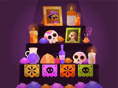 Día de muertos altar cute day of the dead dia de muertos mexico