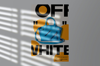 Off-White ai branding fashion graphic design handbag poster ps vector