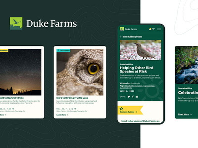 Duke Farms design nonprofit ui ux web website