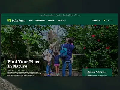 Duke Farms animation design dukefarms farm green nonprofit ui ux web website wordpress