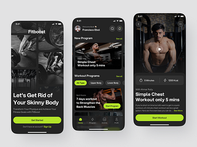 Fitboost - Fitness Training App by Rizal for Kretya Studio on Dribbble