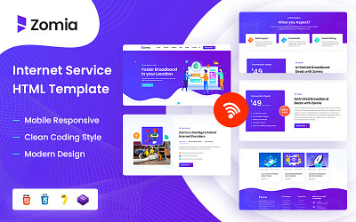 Zomia - ISP & Internet Service HTML5 Template business cleaning company consulting corporate hosting industry internet internet service internet template isp maintenance marketing provider services software startup technical technology voip