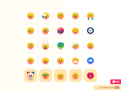Cute emoticon set V2.1 by orika cute emoji emoji emoticon icon mobile uiux web