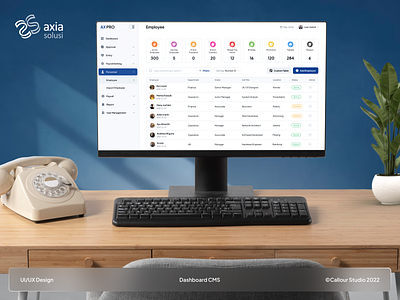 Axia CMS - Case Study analytic branding clean cms dashboard dashboard design design employee hrd illustration logo management report ui ux web design website