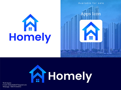 H Letter Modern logo, Real-estate Logo Concept a b c d e f g h i j k l m n app brand identity branding gardiant graphic design h h letter logo home homely logo logo design logo inspirations monogram o p q r s t u v w x y z realestate realestateagent vector