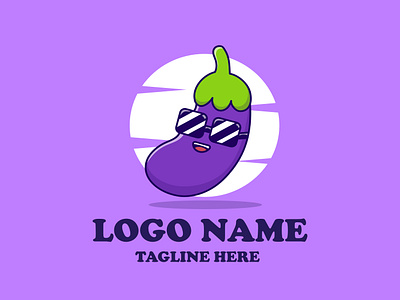 Eggplant Character eggplant logodesigner