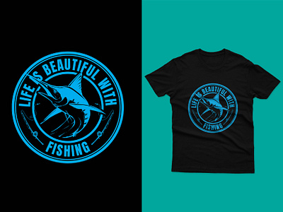 Typography and Custom Fishing T-Shirt Design. by BRISTI AKTER on Dribbble