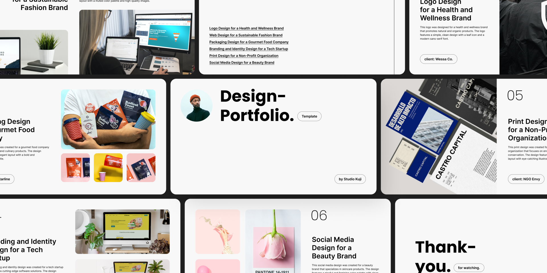 Portfolio Template brand branding clean design figma free guide guidelines minimal portfolio portfolio design presentation presentation design template template design