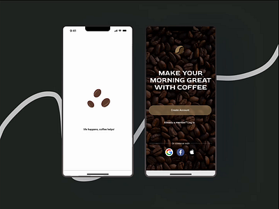 SIGN UP SCREEN - Coffee Shop android animation app coffee coffeeanimation coffeeshop design login onboarding signup splashscreen ui ux vector