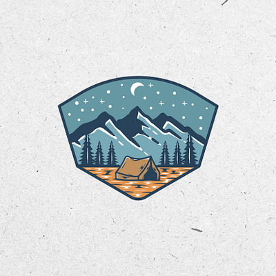 Campfire Tales design illustration logo mountain retro tshirt vector vintage