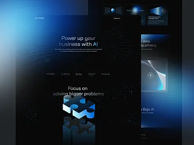 AI Know - Artificial Intelligence Website ai ai website artificial intelligence blur dark design figma futuristic gradient landing page ui user interface ux web design website