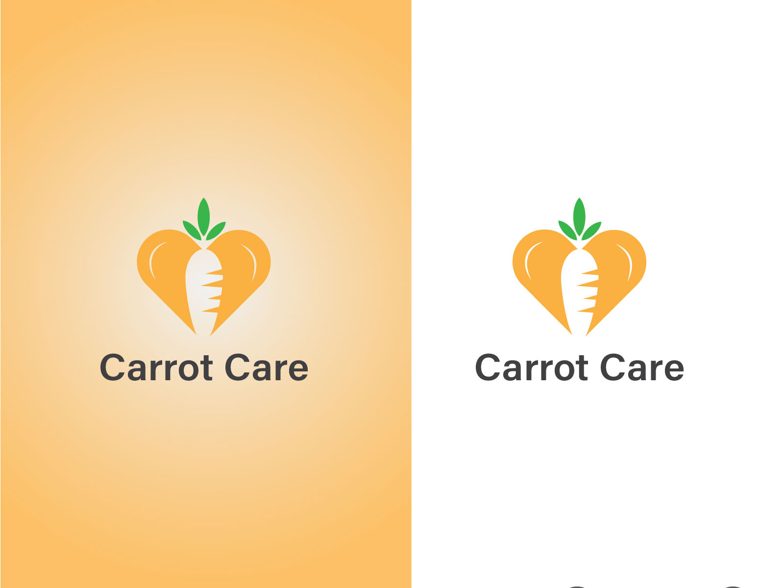 Carrot Care Logo Carrotheart By Rebeka Sultana On Dribbble