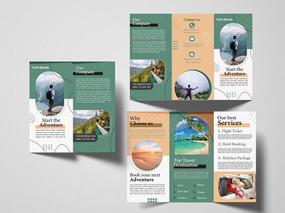 DOUBLE SIDE TRIFOLD BROCHURE DESIGN adventure brochure design brochure brochure design double side brochure tourist sport trifold brochure design
